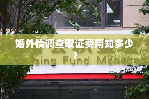 闽清婚外情调查取证费用知多少？