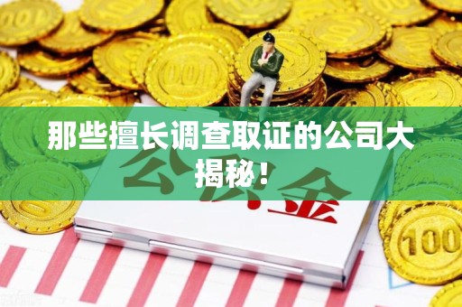 闽清那些擅长调查取证的公司大揭秘！