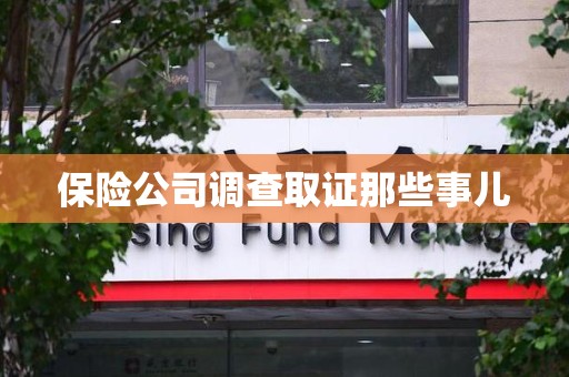 闽清保险公司调查取证那些事儿