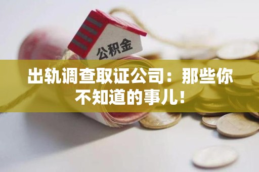 闽清出轨调查取证公司：那些你不知道的事儿！