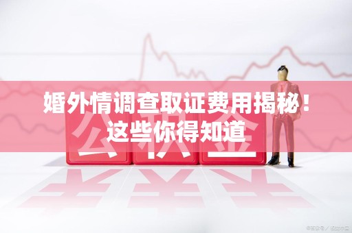 闽清婚外情调查取证费用揭秘！这些你得知道