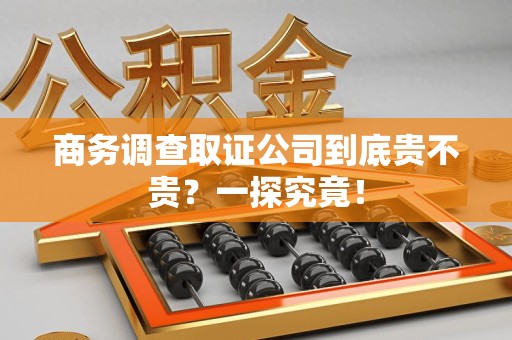闽清商务调查取证公司到底贵不贵？一探究竟！