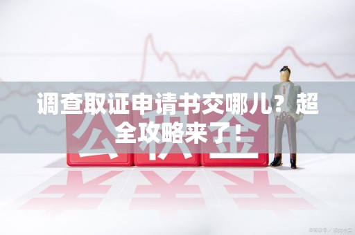 闽清调查取证申请书交哪儿？超全攻略来了！