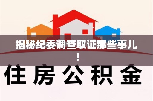 闽清揭秘纪委调查取证那些事儿！