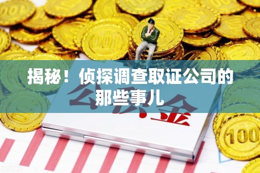 闽清揭秘！侦探调查取证公司的那些事儿