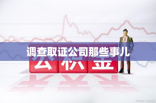 闽清调查取证公司那些事儿
