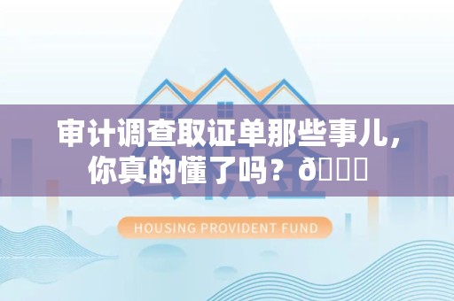 闽清审计调查取证单那些事儿，你真的懂了吗？😎