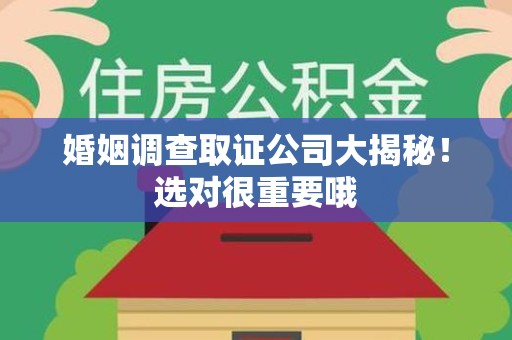 闽清婚姻调查取证公司大揭秘！选对很重要哦